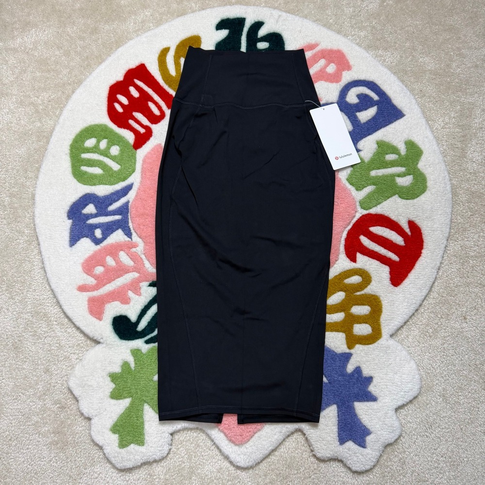 Lululemon Nulu Slim-Fit High-Rise Midi Skirt Black NWT Size 2
